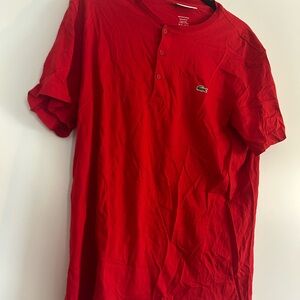 Lacoste Men's Short Sleeve Red Tee